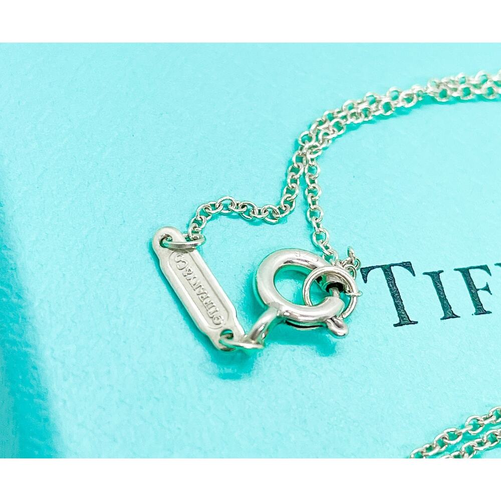 Tiffany & Co. Return Red Mini Double Heart Pendant Necklace 16-18" (ENGRAVED) - Picture 5 of 12